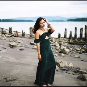 Flynn Skye Err Night Maxi Dress Emerald Green